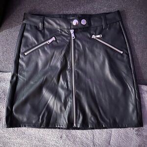 Wild Fable Black Mini Skirt with Silver Zippers
